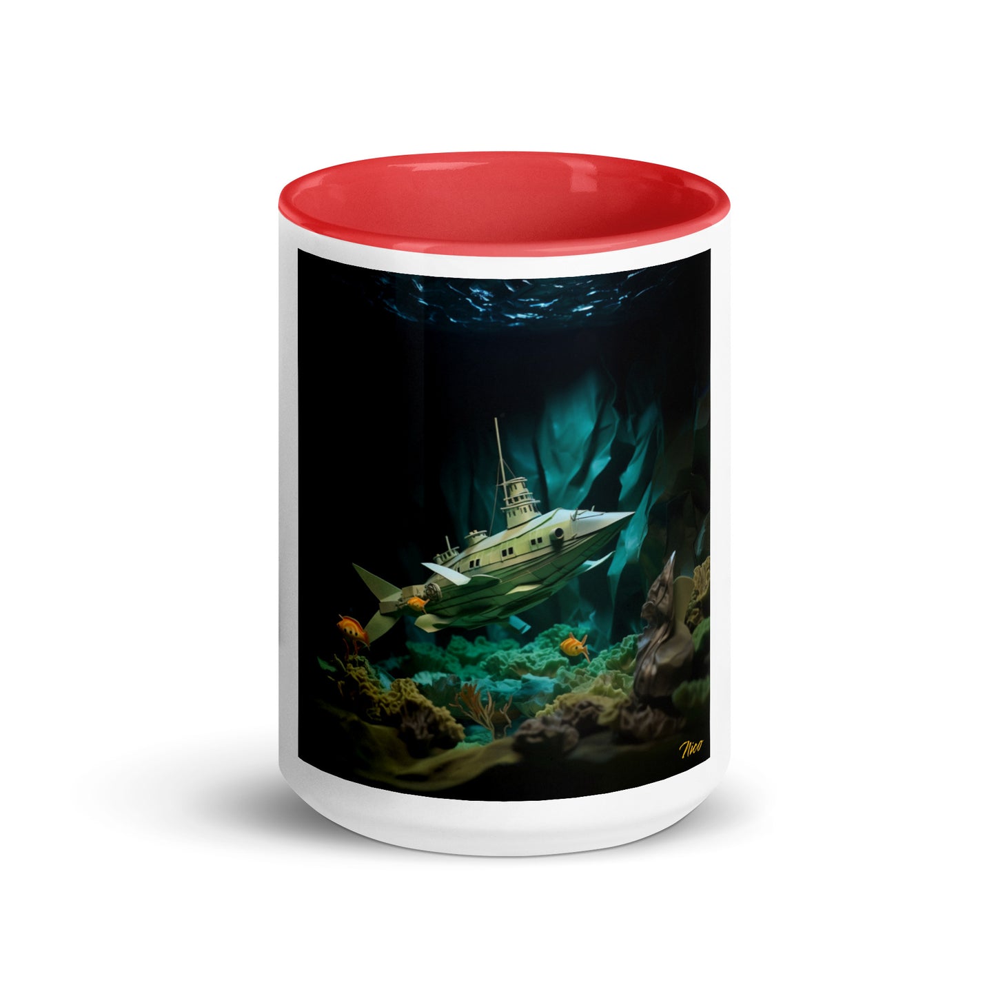 20,000 Leagues Under The Sea Series Print #8 - Mug with Color Inside