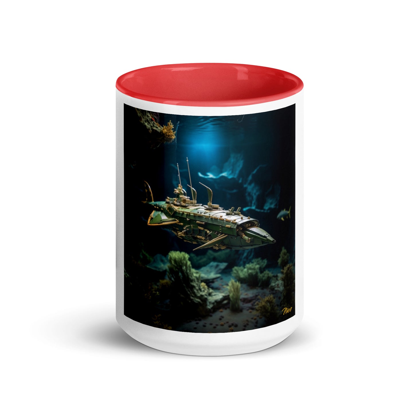 20,000 Leagues Under The Sea Series Print #1 - Mug with Color Inside