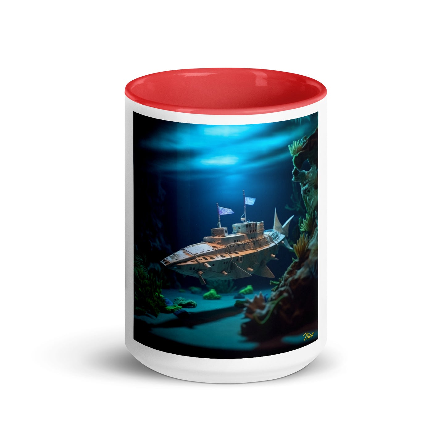 20,000 Leagues Under The Sea Series Print #3 - Mug with Color Inside