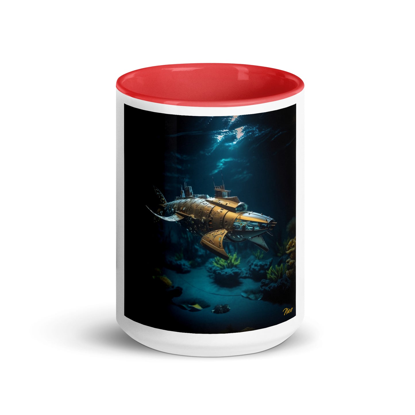 20,000 Leagues Under The Sea Series Print #5 - Mug with Color Inside