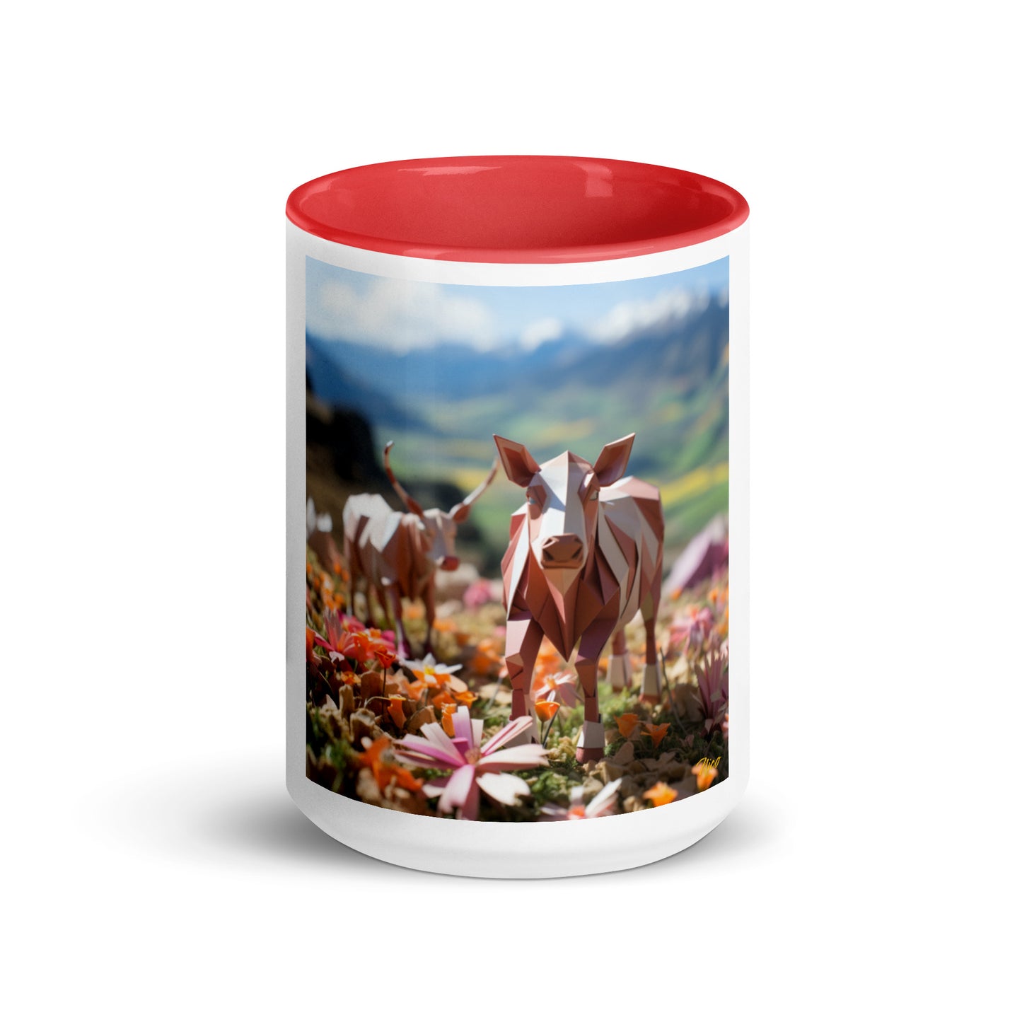 Meadow By The Farm Series Print #1 - Mug with Color Inside