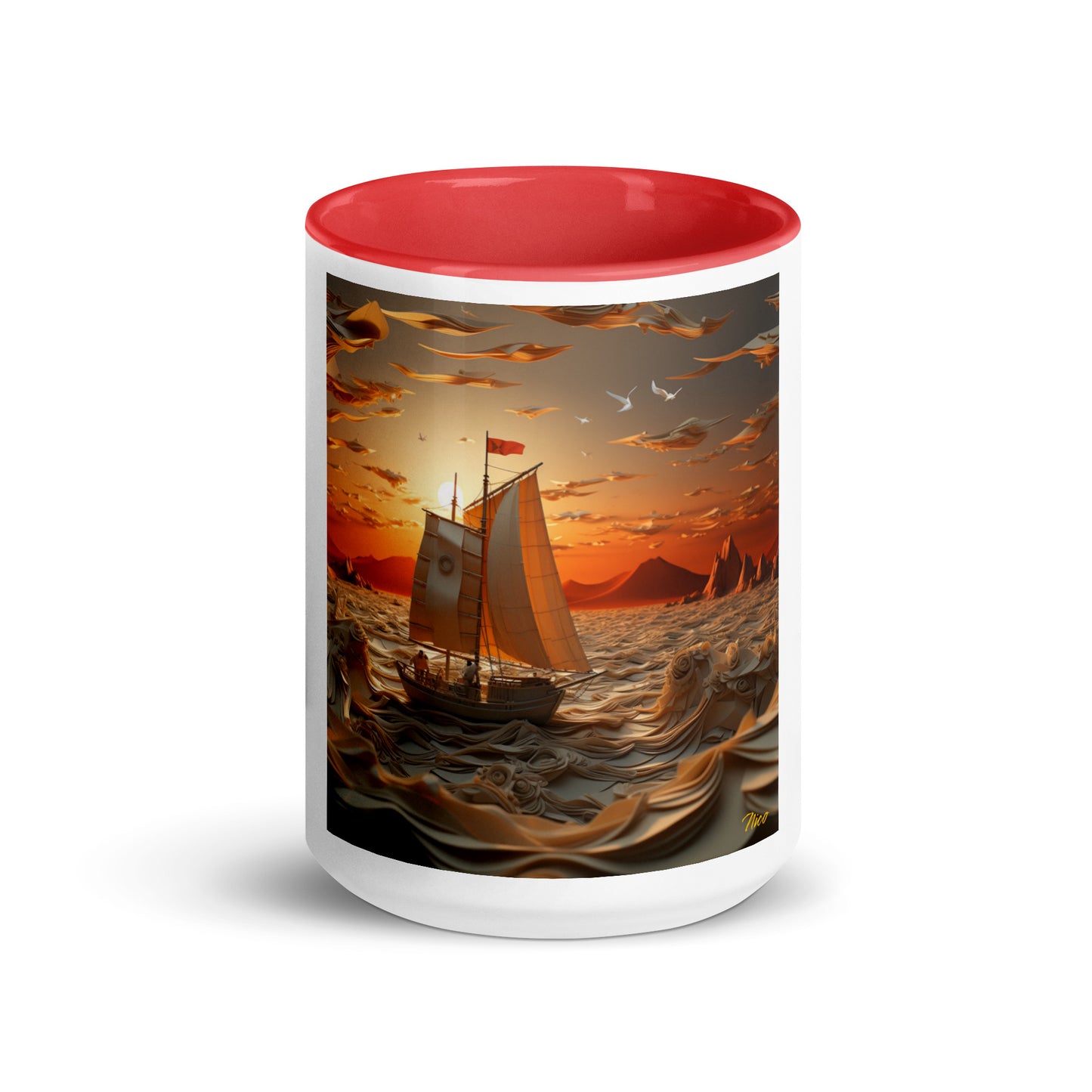 Into The Sunset Series Print #7 - Mug with Color Inside