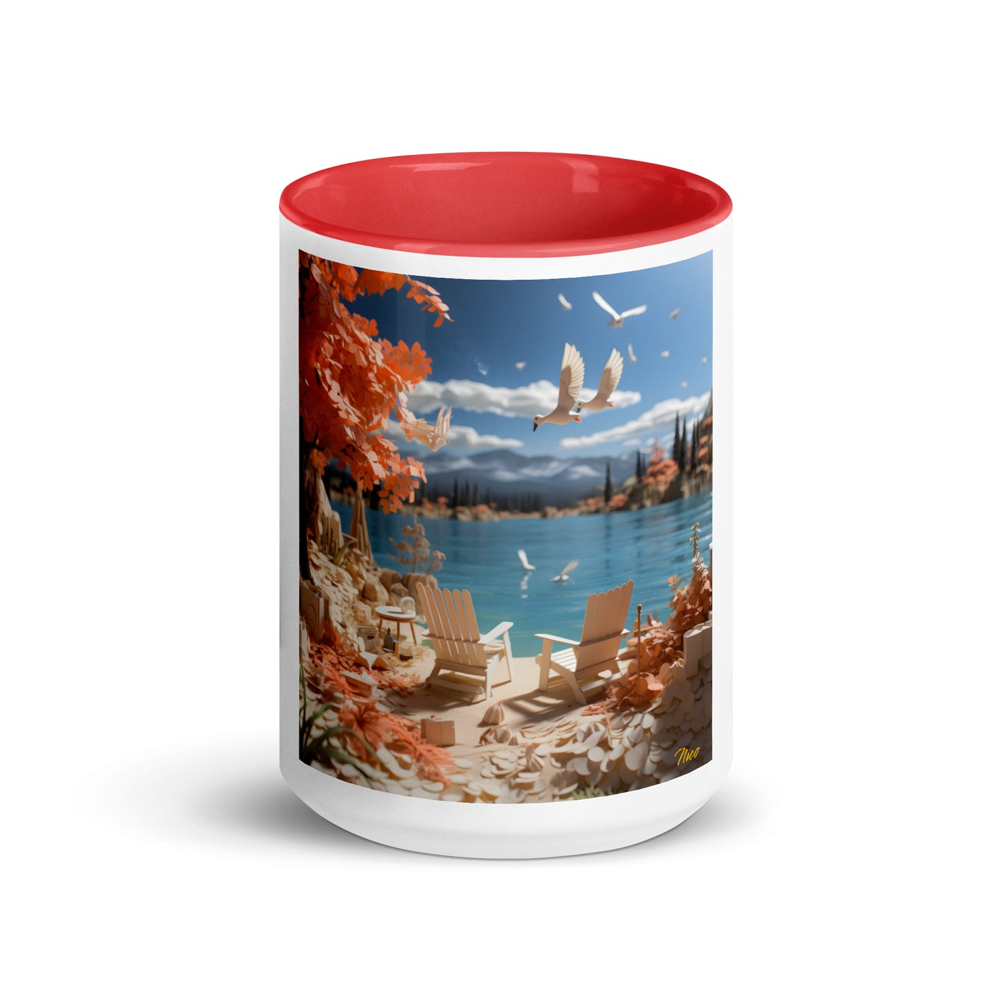 Atop The Mountain Lakeshore Series Print #10 - Mug with Color Inside