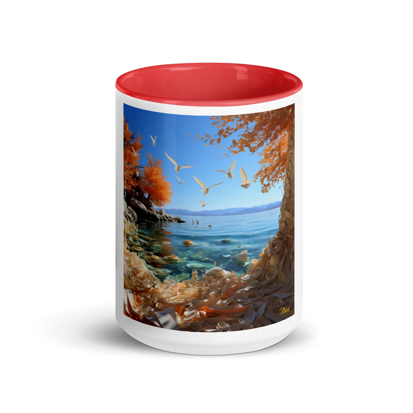 Atop The Mountain Lakeshore Series Print #9 - Mug with Color Inside