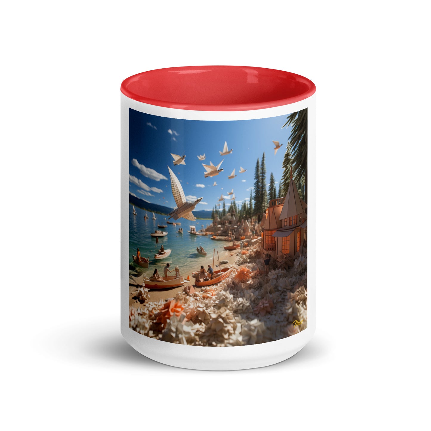 Atop The Mountain Lakeshore Series Print #6 - Mug with Color Inside