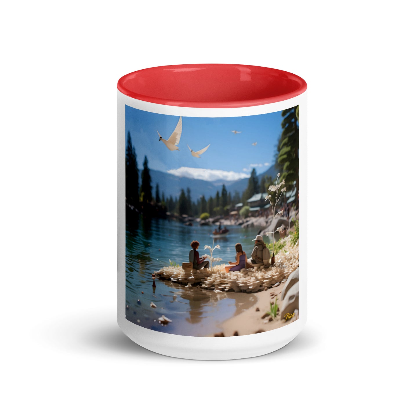 Atop The Mountain Lakeshore Series Print #7 - Mug with Color Inside