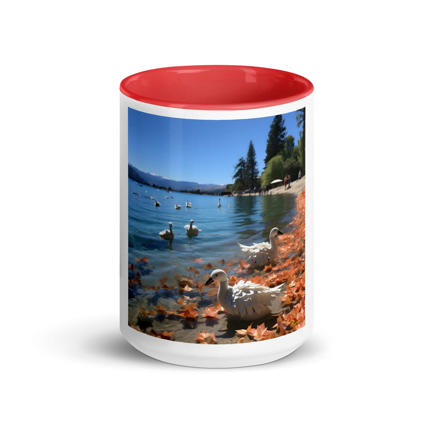 Atop The Mountain Lakeshore Series Print #2 - Mug with Color Inside