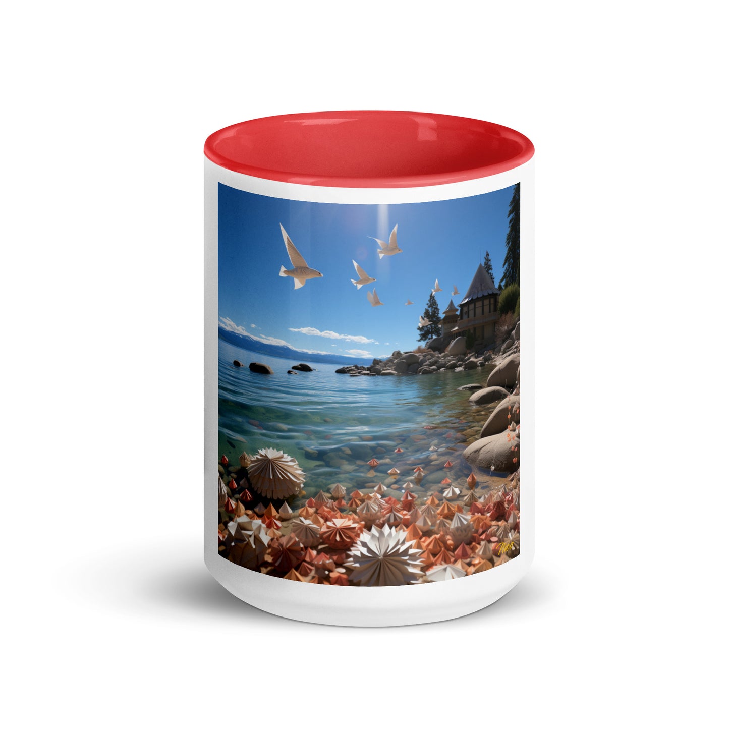 Atop The Mountain Lakeshore Series Print #3 - Mug with Color Inside