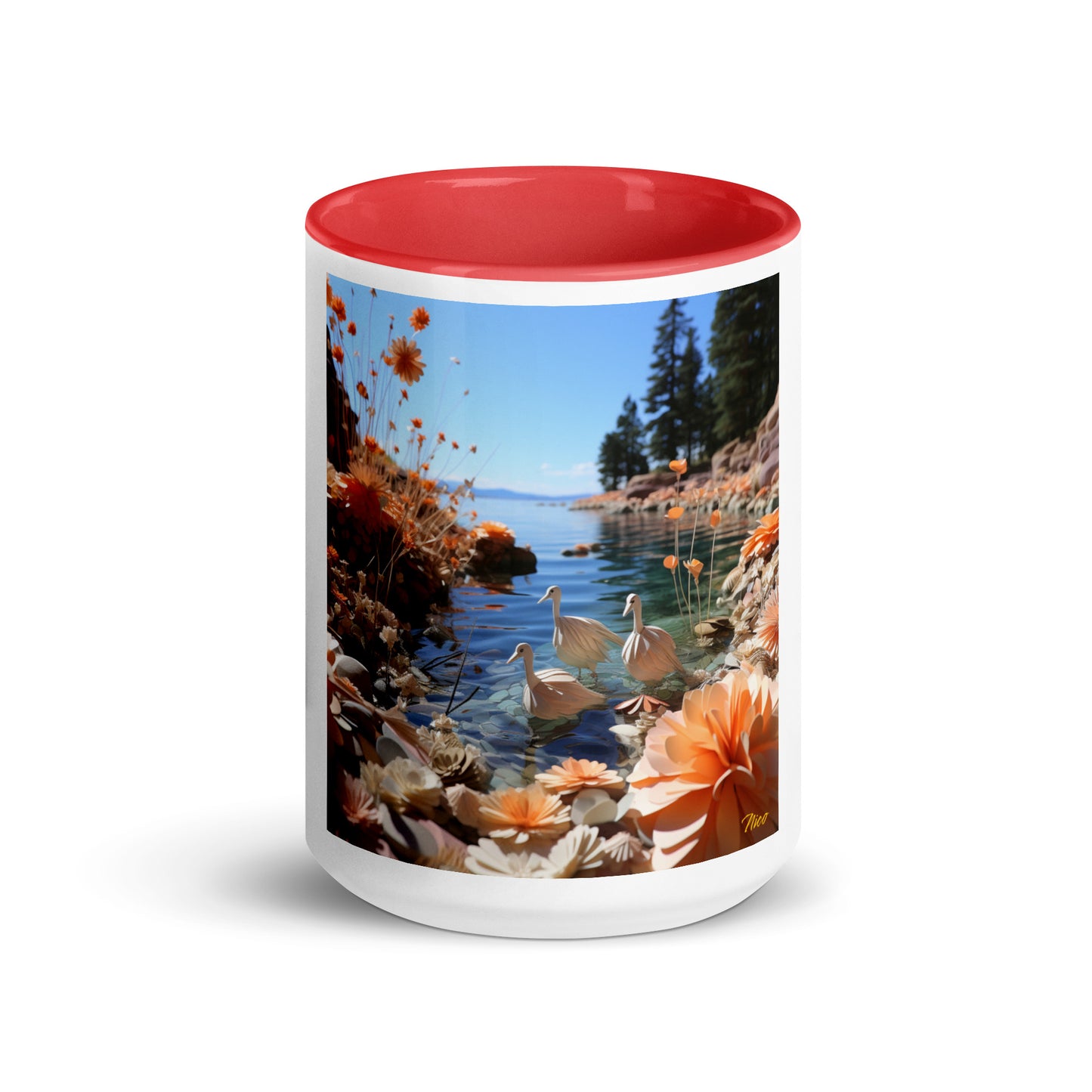 Atop The Mountain Lakeshore Series Print #4 - Mug with Color Inside