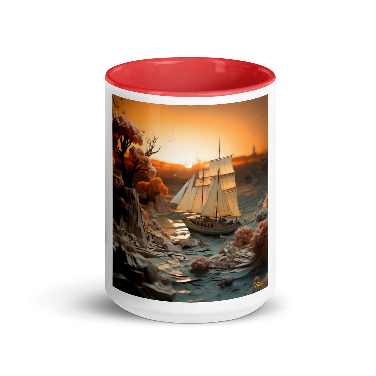 Into The Sunset Series Print #3 - Mug with Color Inside