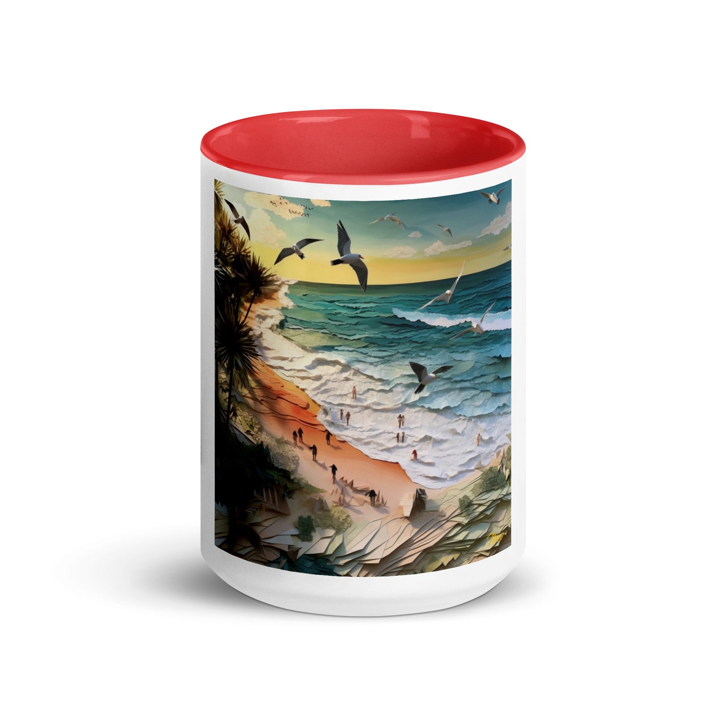 By The Seaside Series Print #6 - Mug with Color Inside