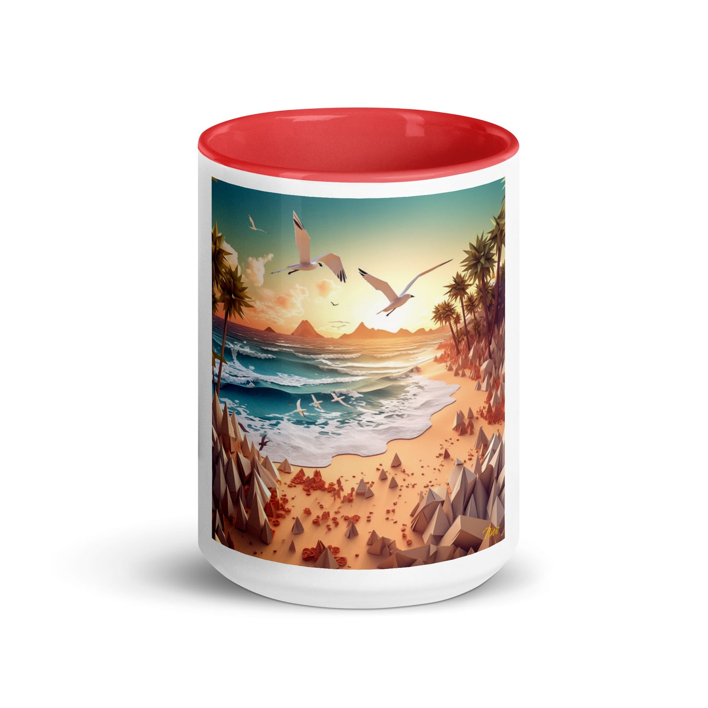 By The Seaside Series Print #4 - Mug with Color Inside