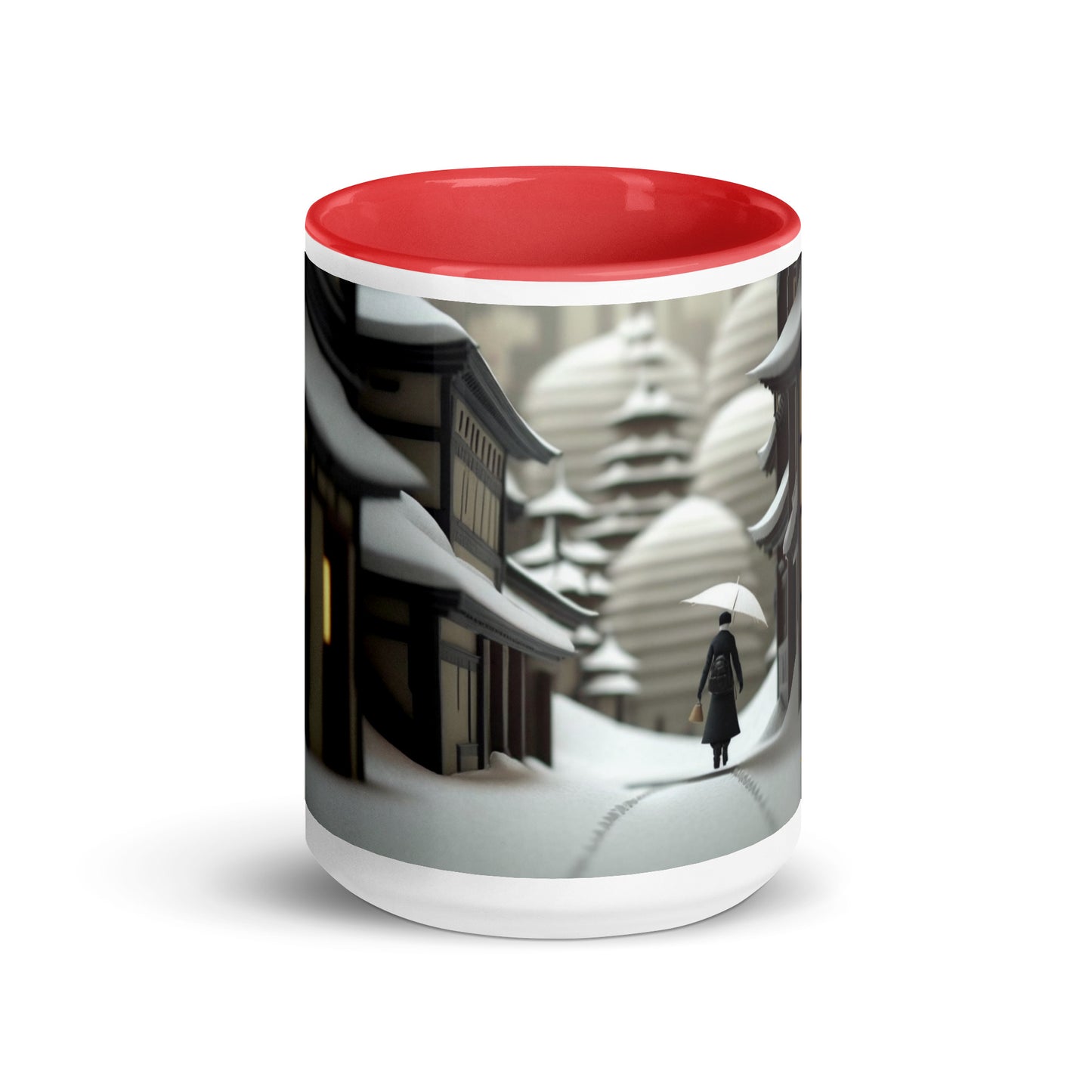 Asian Snow Series Print #4 - Mug with Color Inside