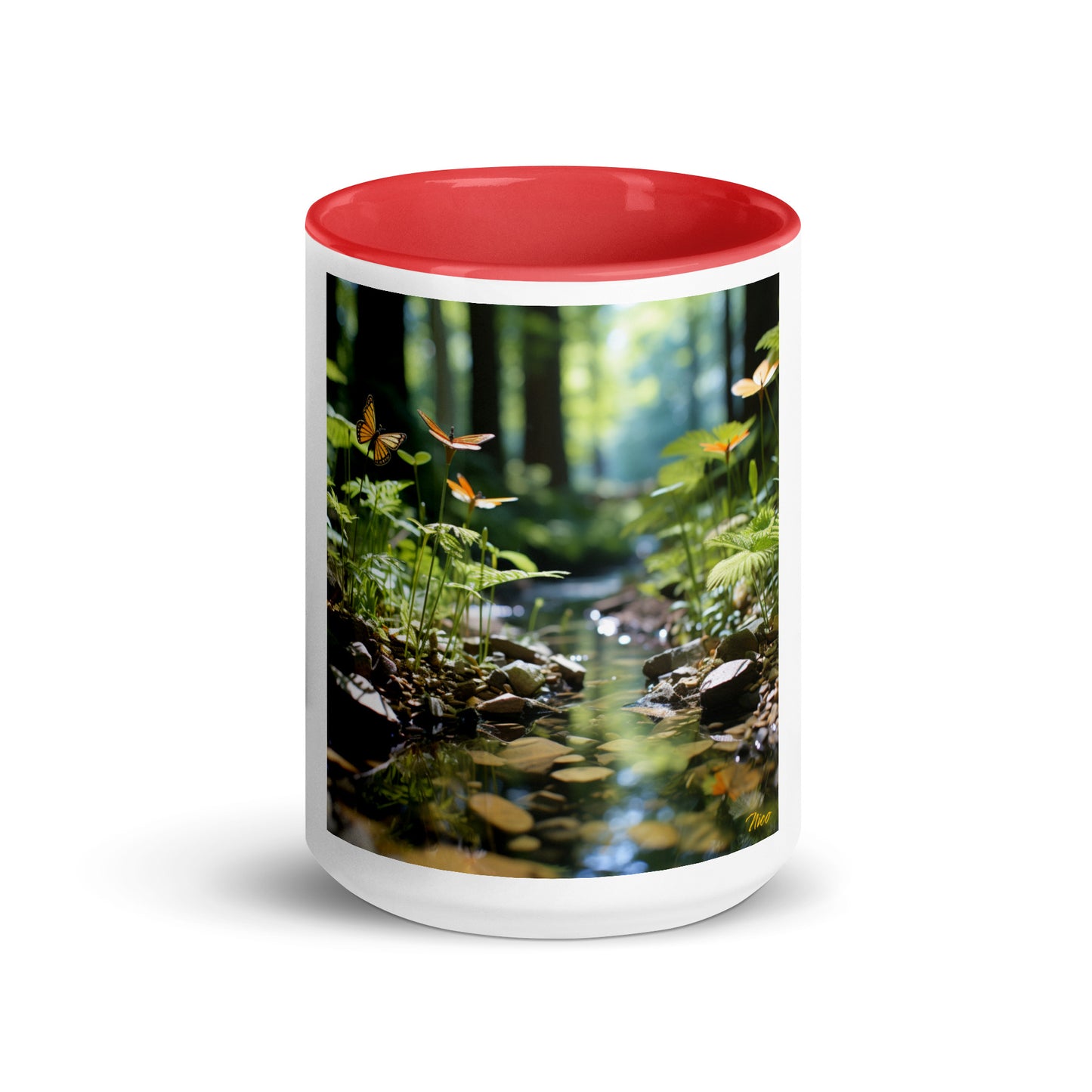 Relaxing By The Brook Series Print #9 - Mug with Color Inside