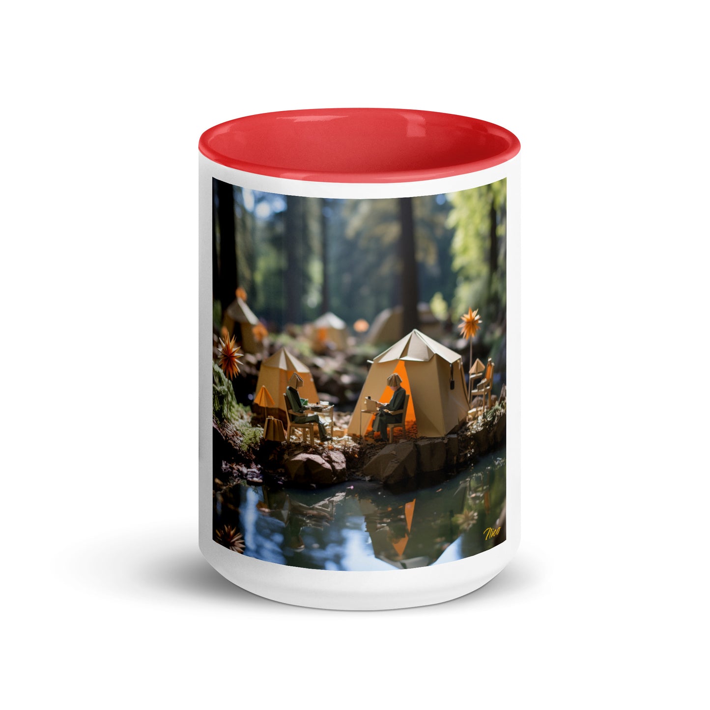 Relaxing By The Brook Series Print #4 - Mug with Color Inside