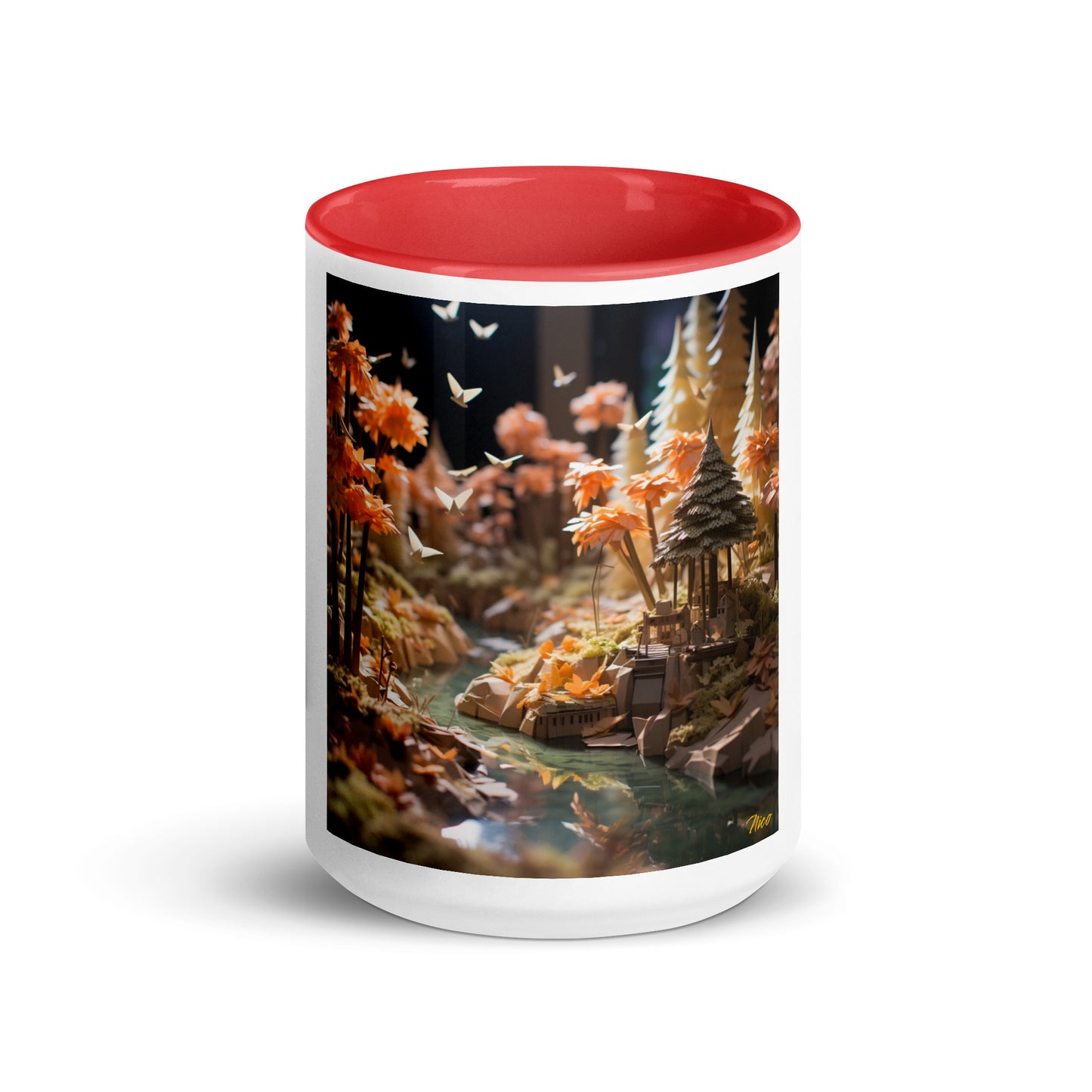 Relaxing By The Brook Series Print #3 - Mug with Color Inside