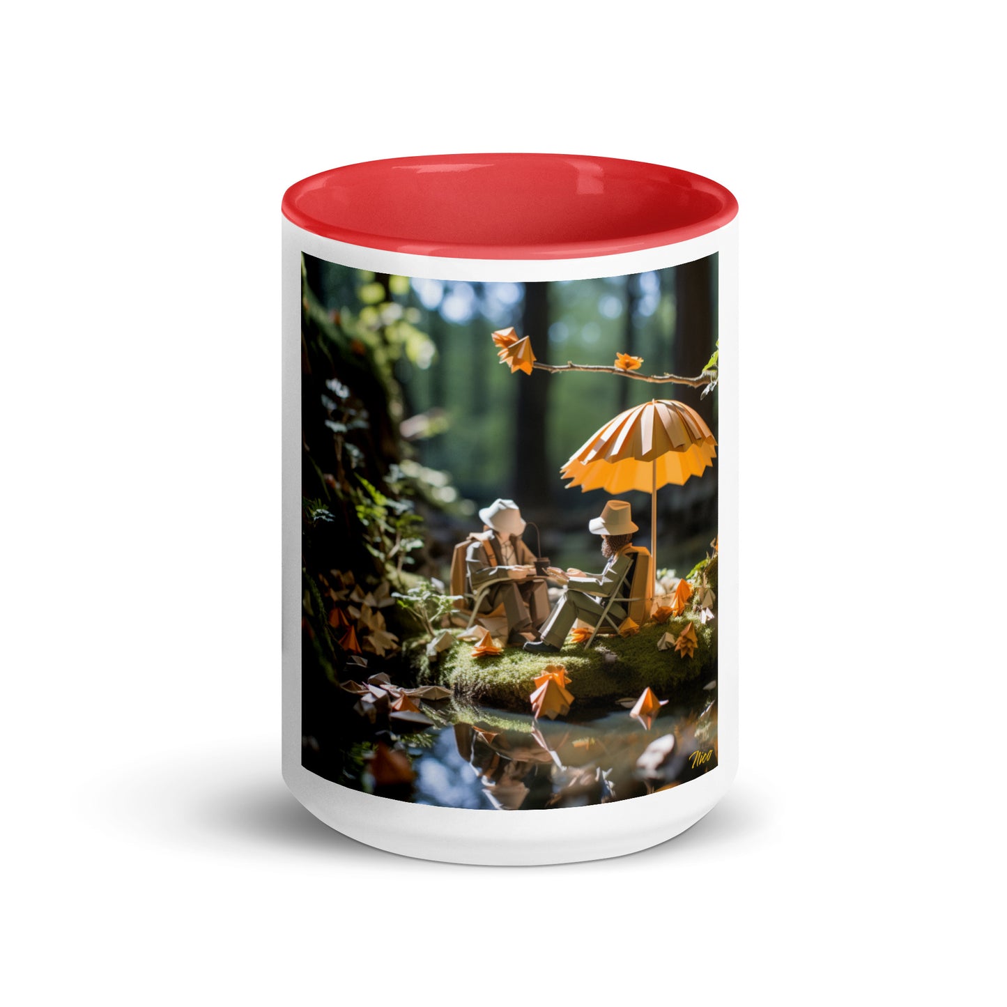 Relaxing By The Brook Series Print #2 - Mug with Color Inside