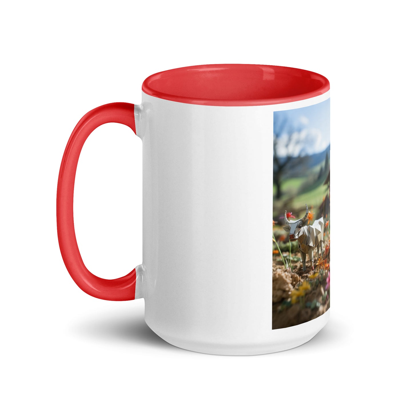 Meadow By The Farm Series Print #8 - Mug with Color Inside