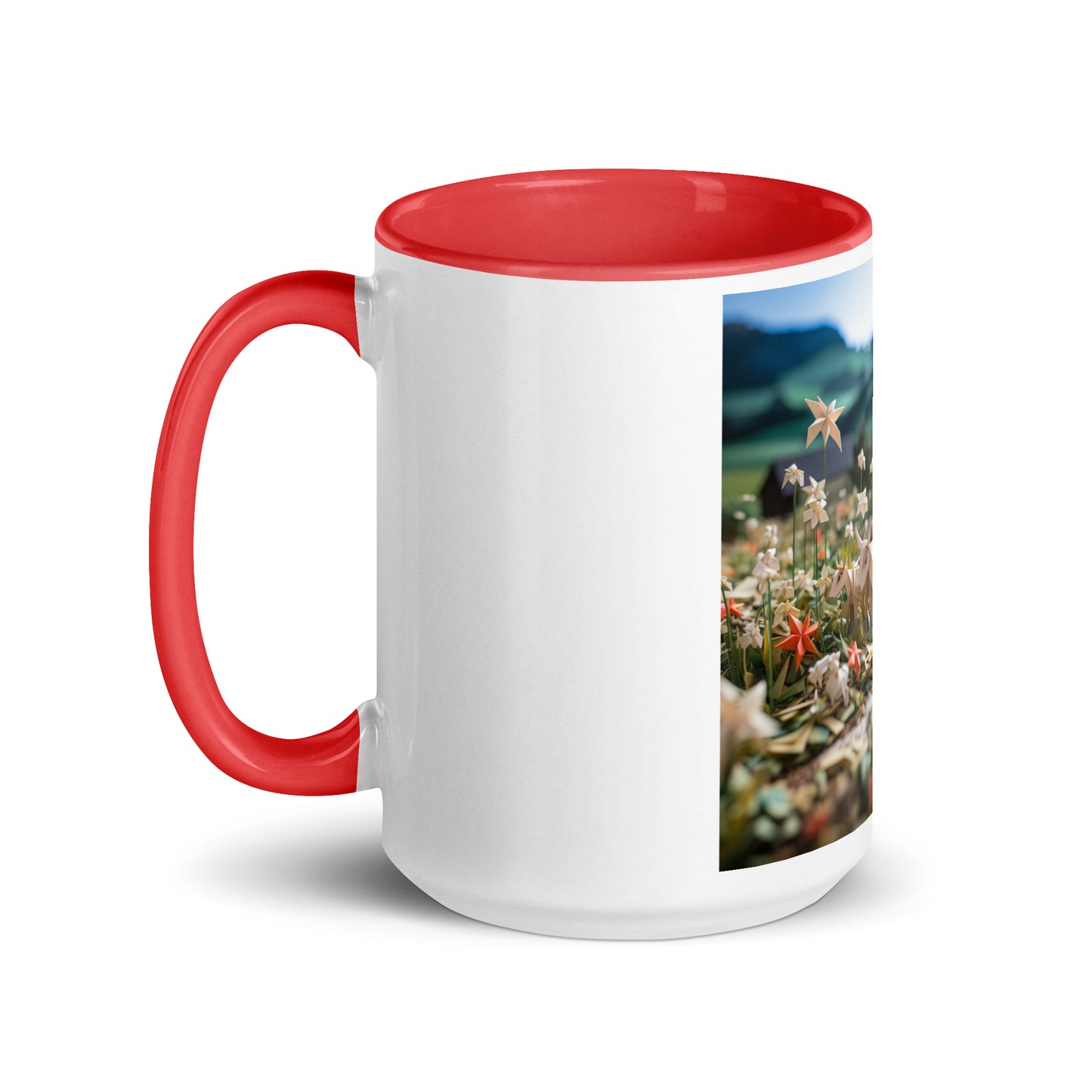 Meadow By The Farm Series Print #5 - Mug with Color Inside