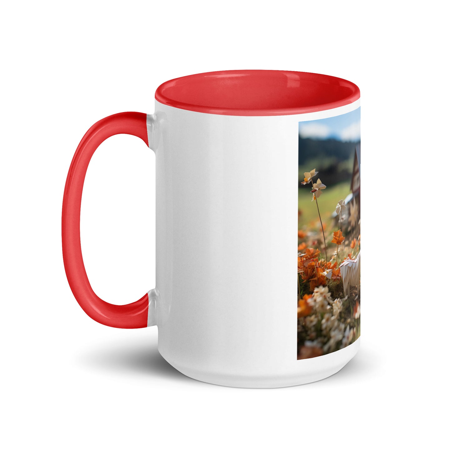 Meadow By The Farm Series Print #10 - Mug with Color Inside