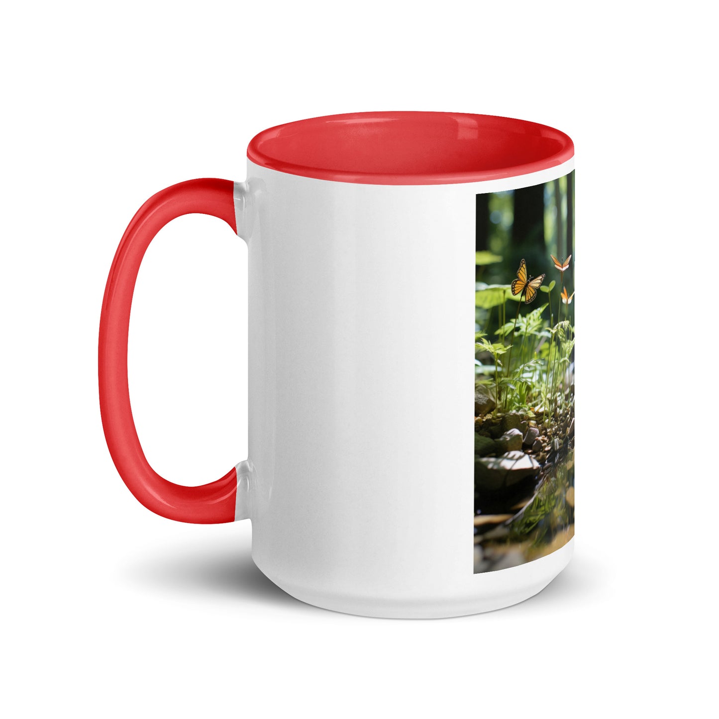 Relaxing By The Brook Series Print #9 - Mug with Color Inside