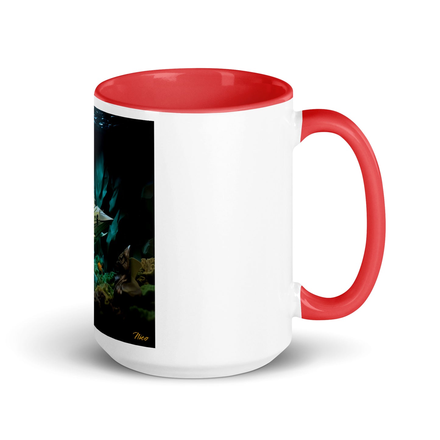 20,000 Leagues Under The Sea Series Print #8 - Mug with Color Inside