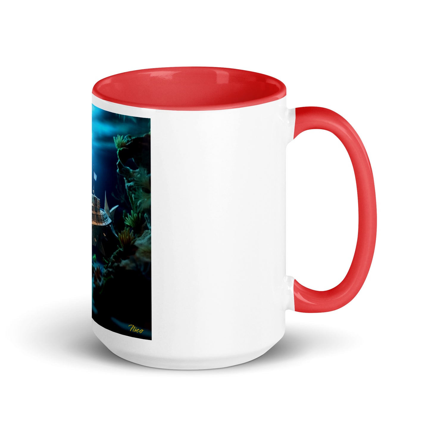 20,000 Leagues Under The Sea Series Print #3 - Mug with Color Inside