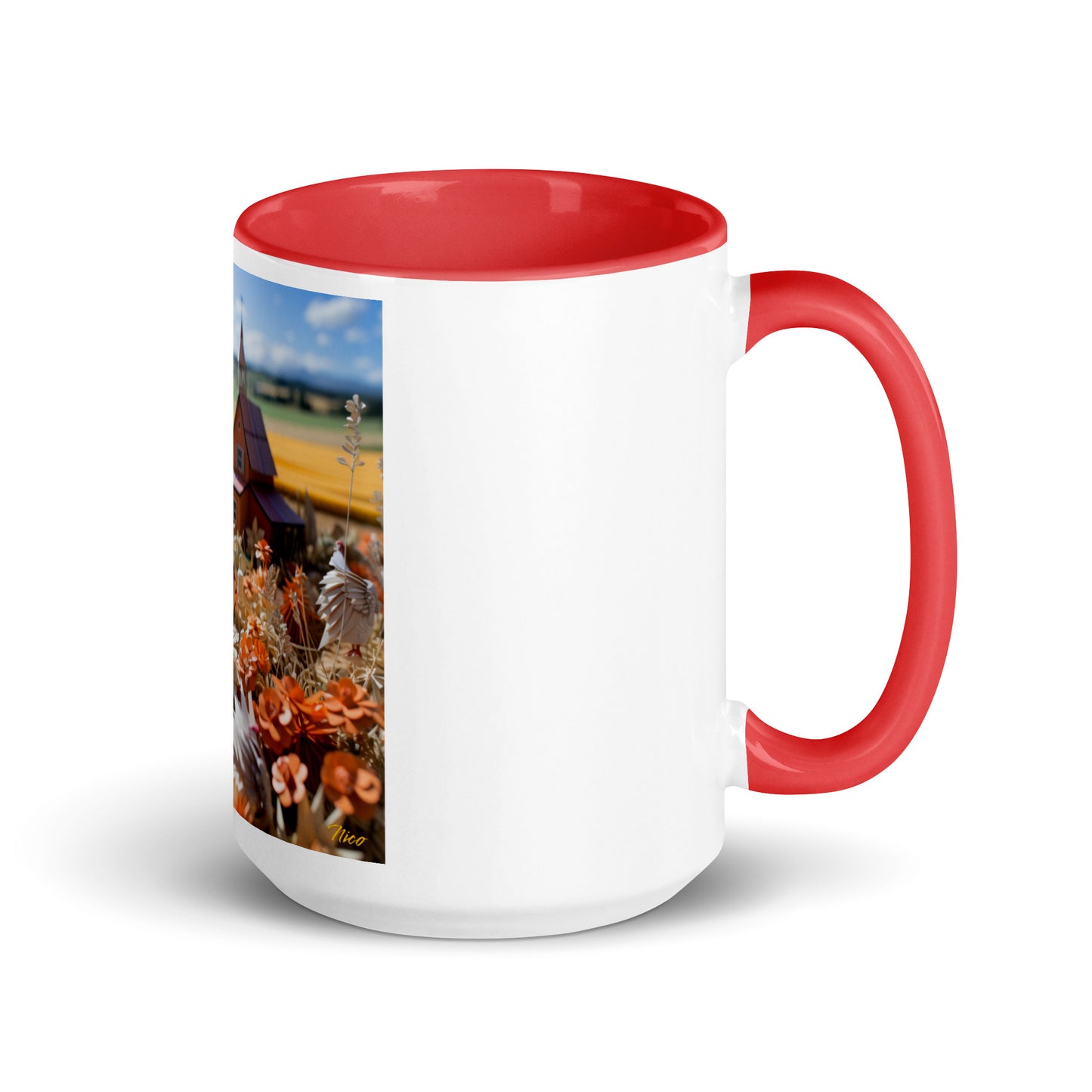 Meadow By The Farm Series Print #7 - Mug with Color Inside