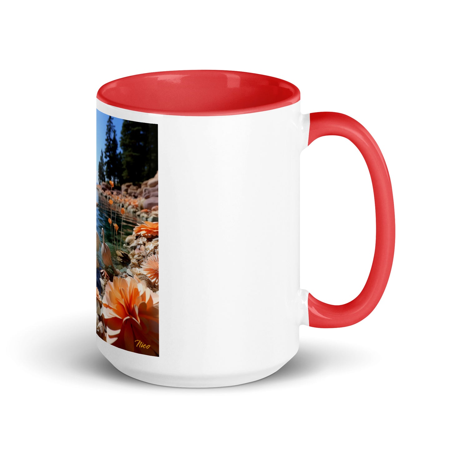 Atop The Mountain Lakeshore Series Print #4 - Mug with Color Inside