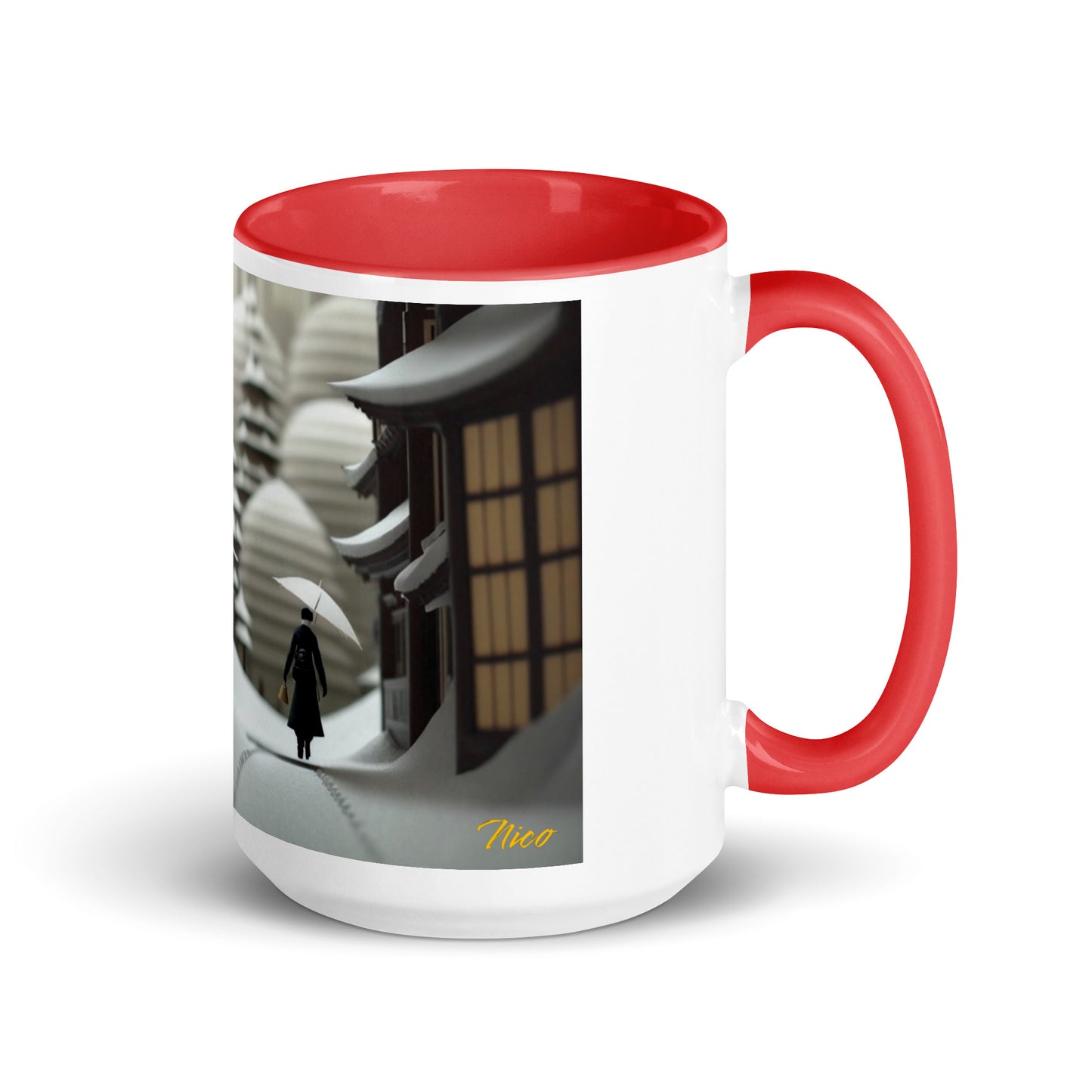 Asian Snow Series Print #4 - Mug with Color Inside