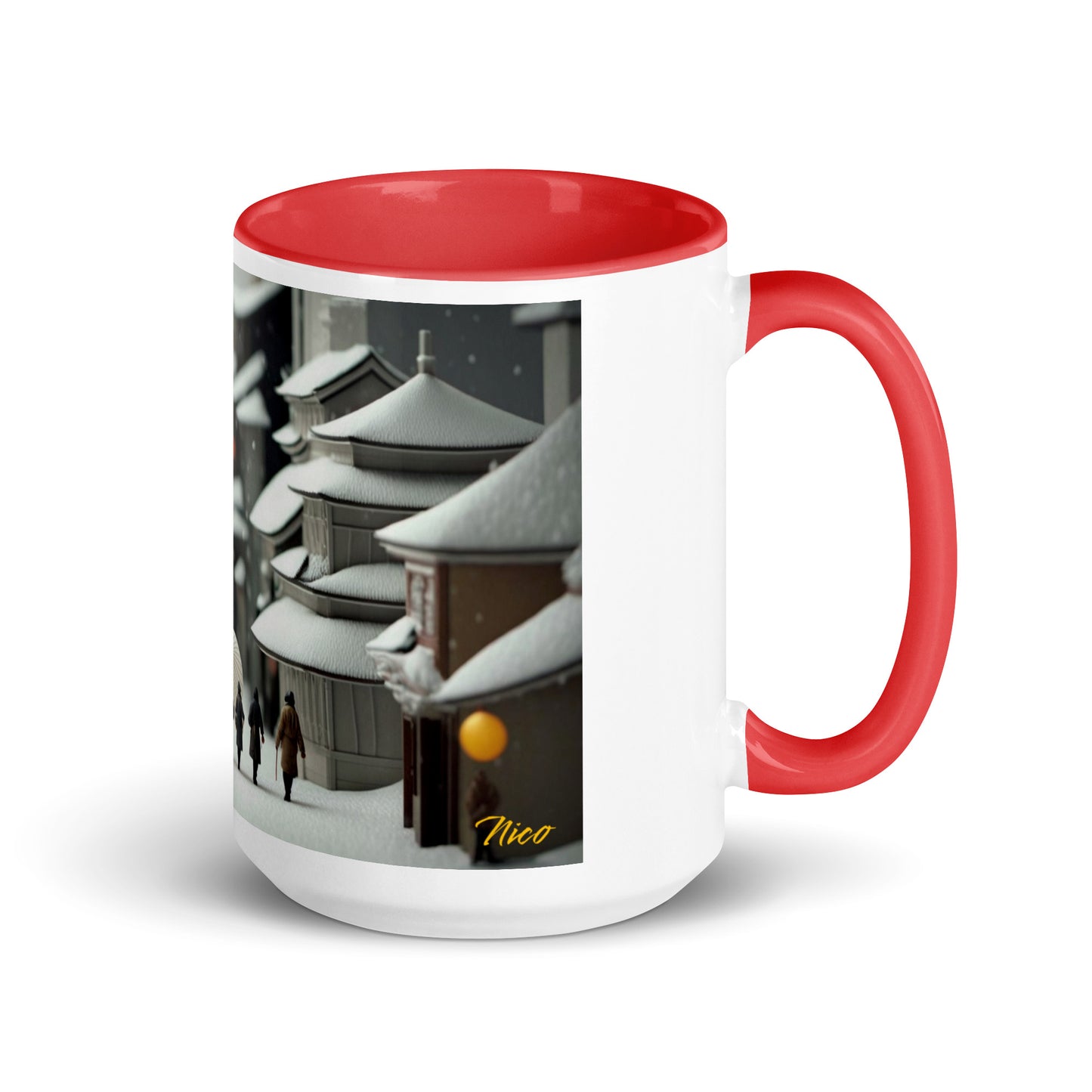 Asian Snow Series Print #3 - Mug with Color Inside