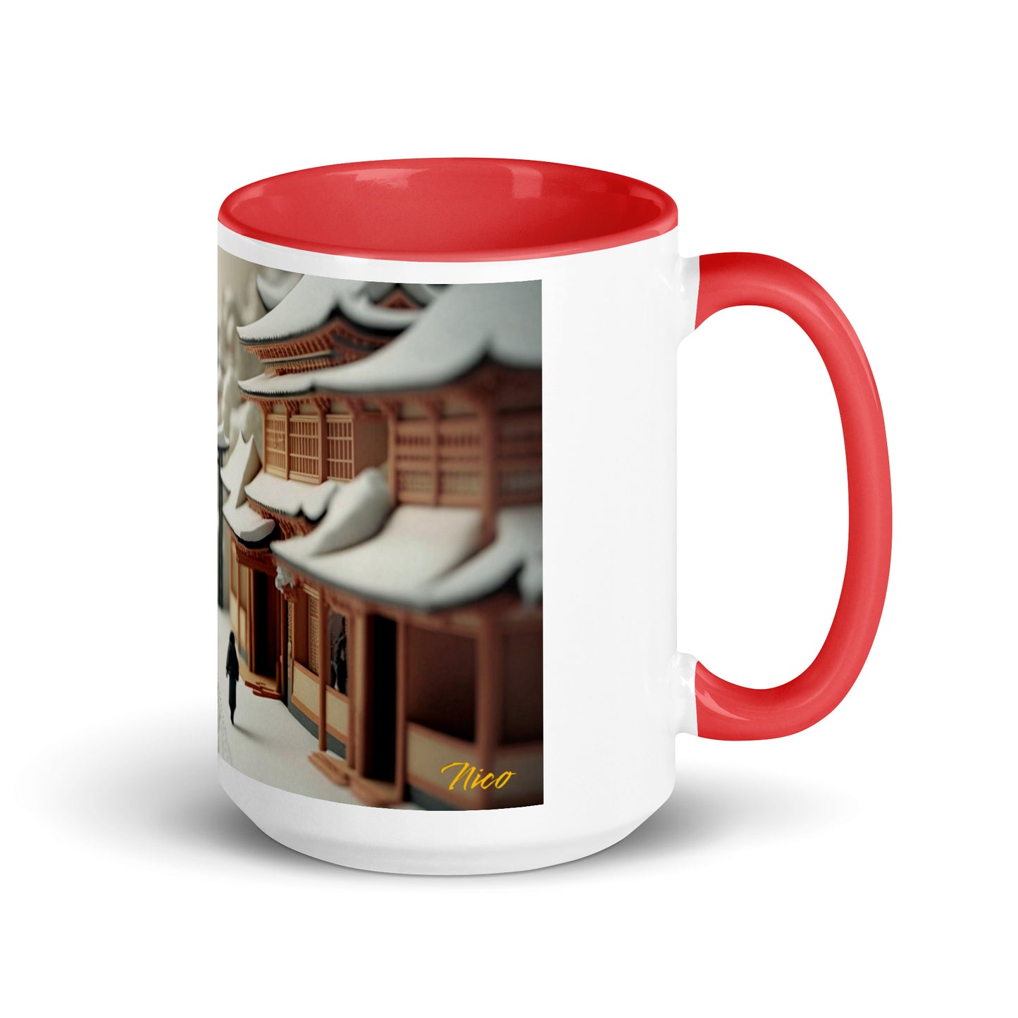 Asian Snow Series Print #2 - Mug with Color Inside