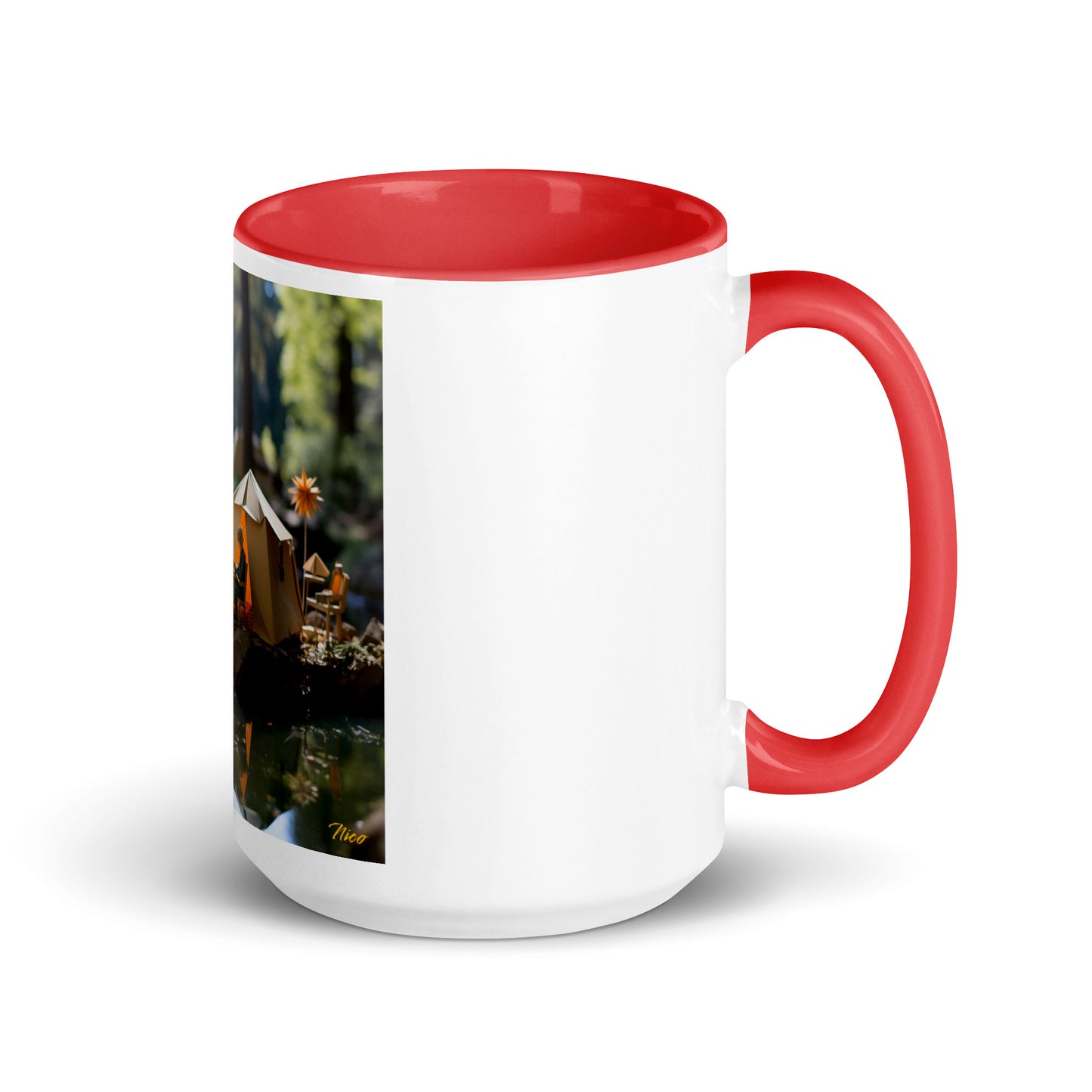 Relaxing By The Brook Series Print #4 - Mug with Color Inside