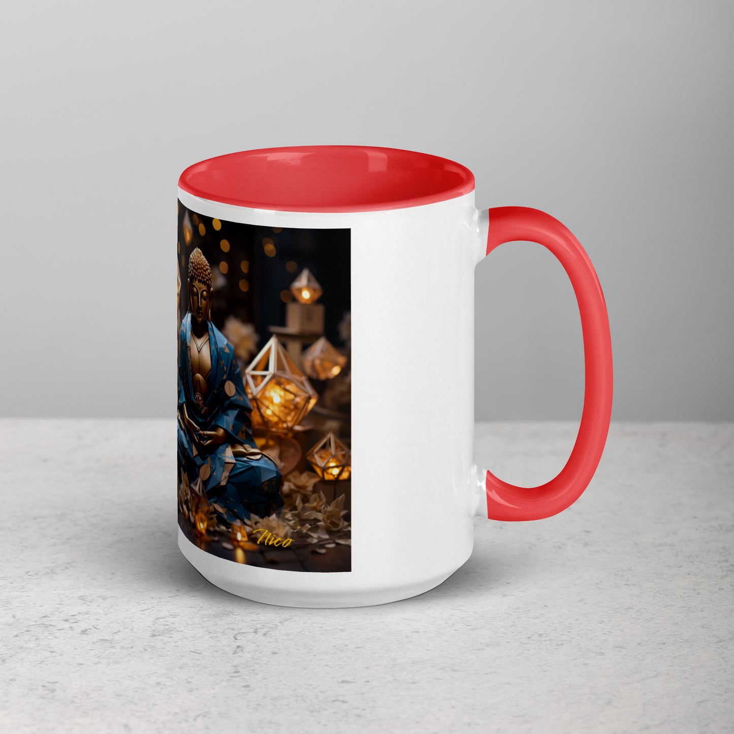 Ascending Buddha Series Print #3 - Mug with Color Inside