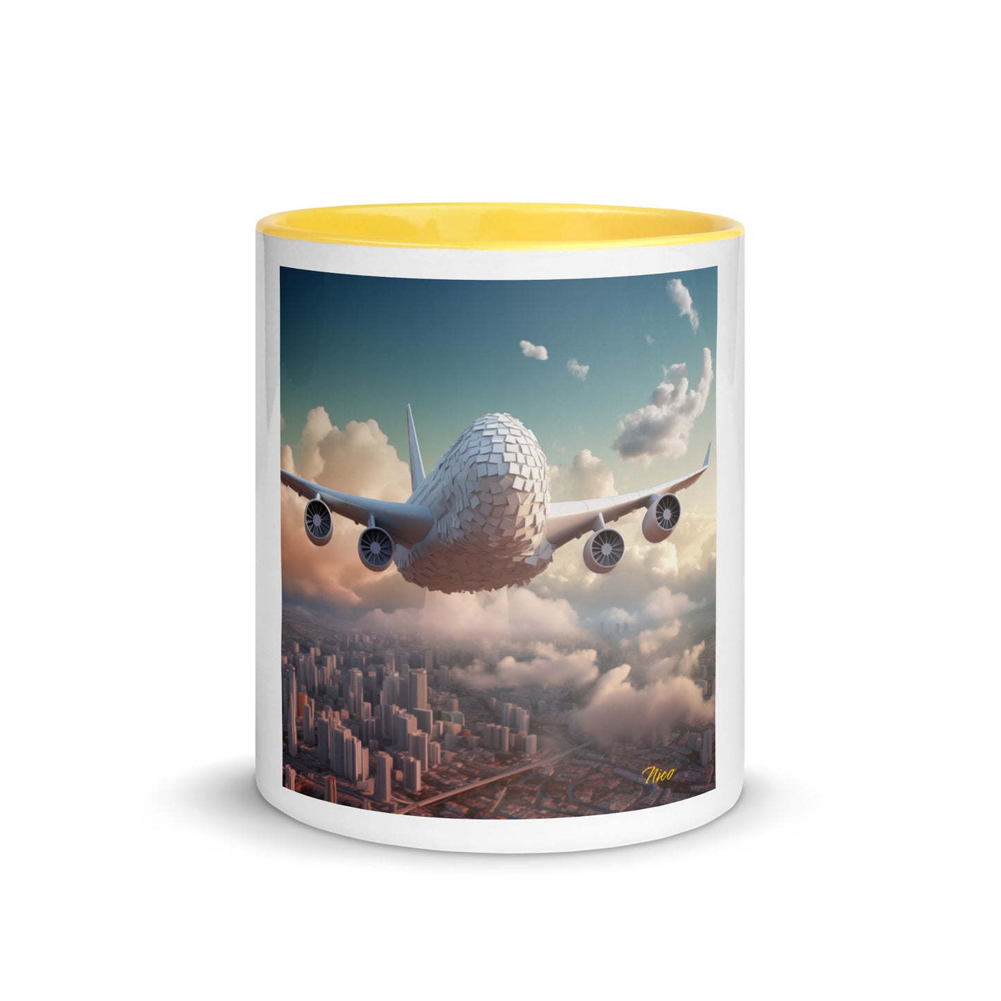 Frequent Flyer Miles Series Print #1 Mug with Color Inside