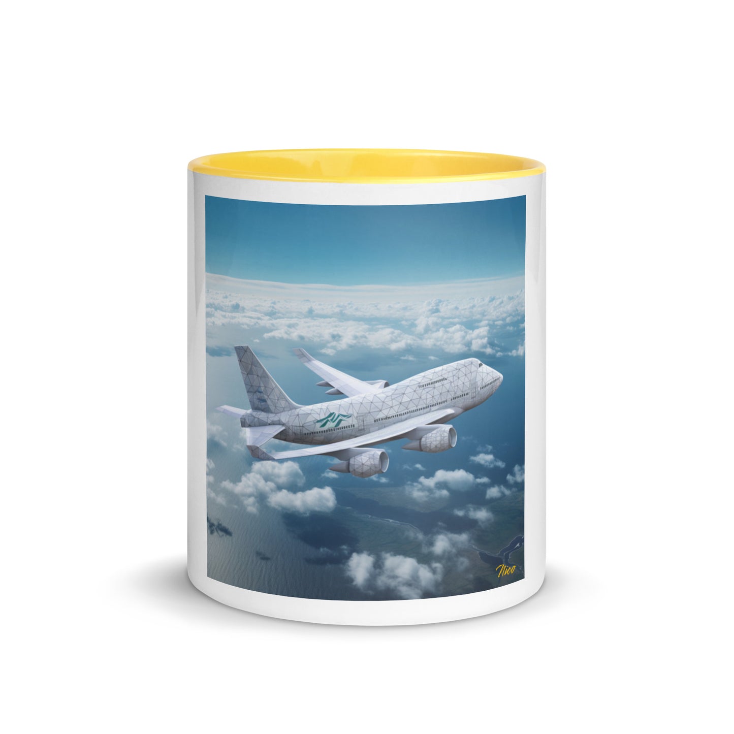 Frequent Flyer Miles Series Print #3 Mug with Color Inside