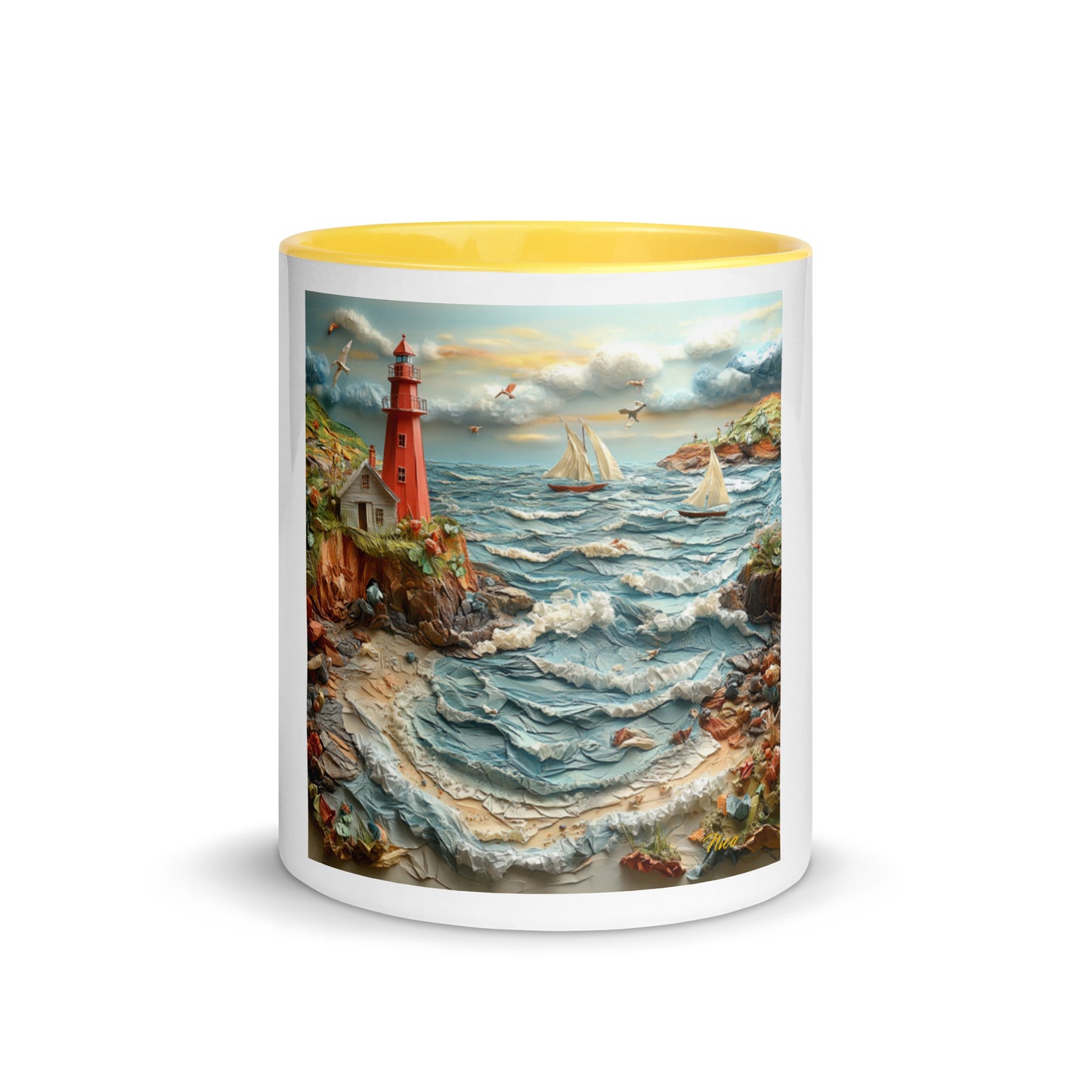 By The Seaside Series Print #2 - Mug with Color Inside