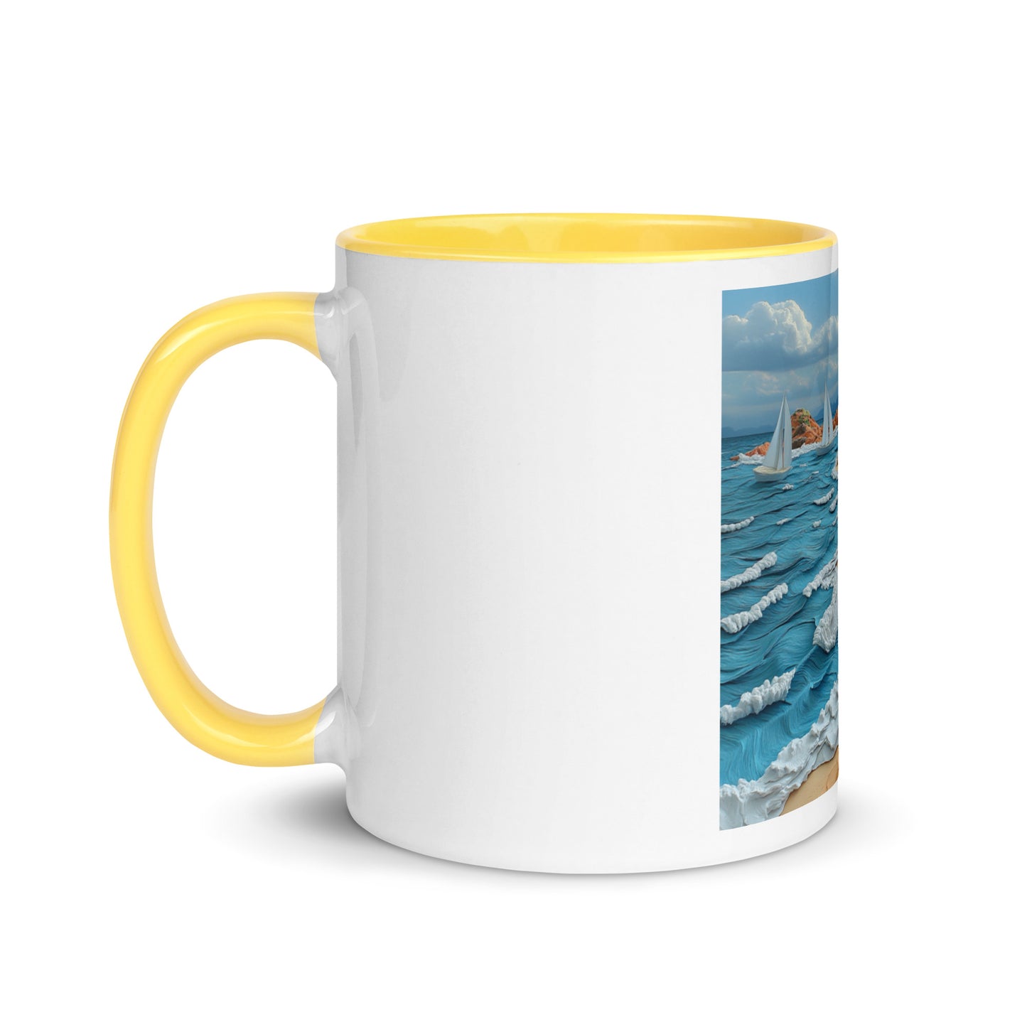 By The Seaside Series Print #4 - Mug with Color Inside