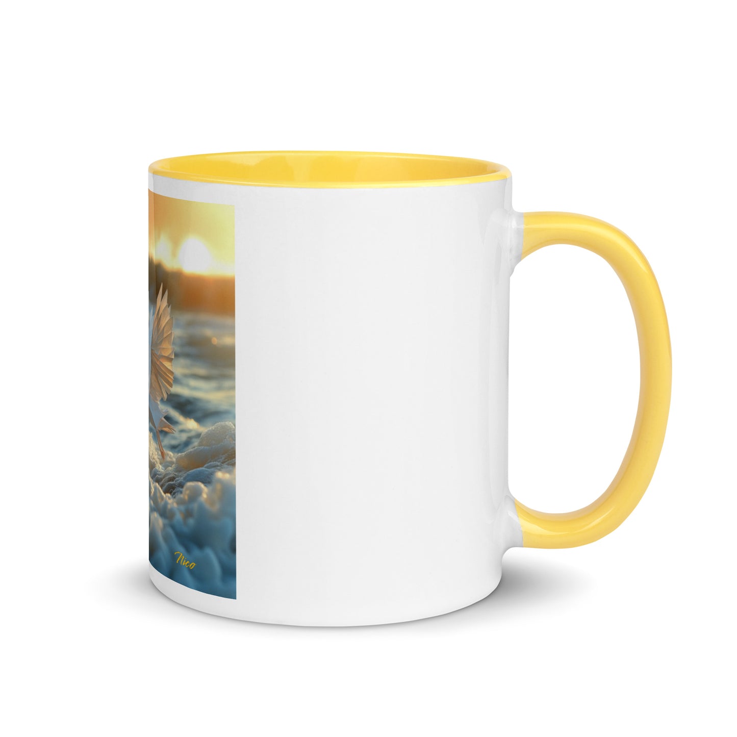 By The Seaside Series Print #5 Mug with Color Inside