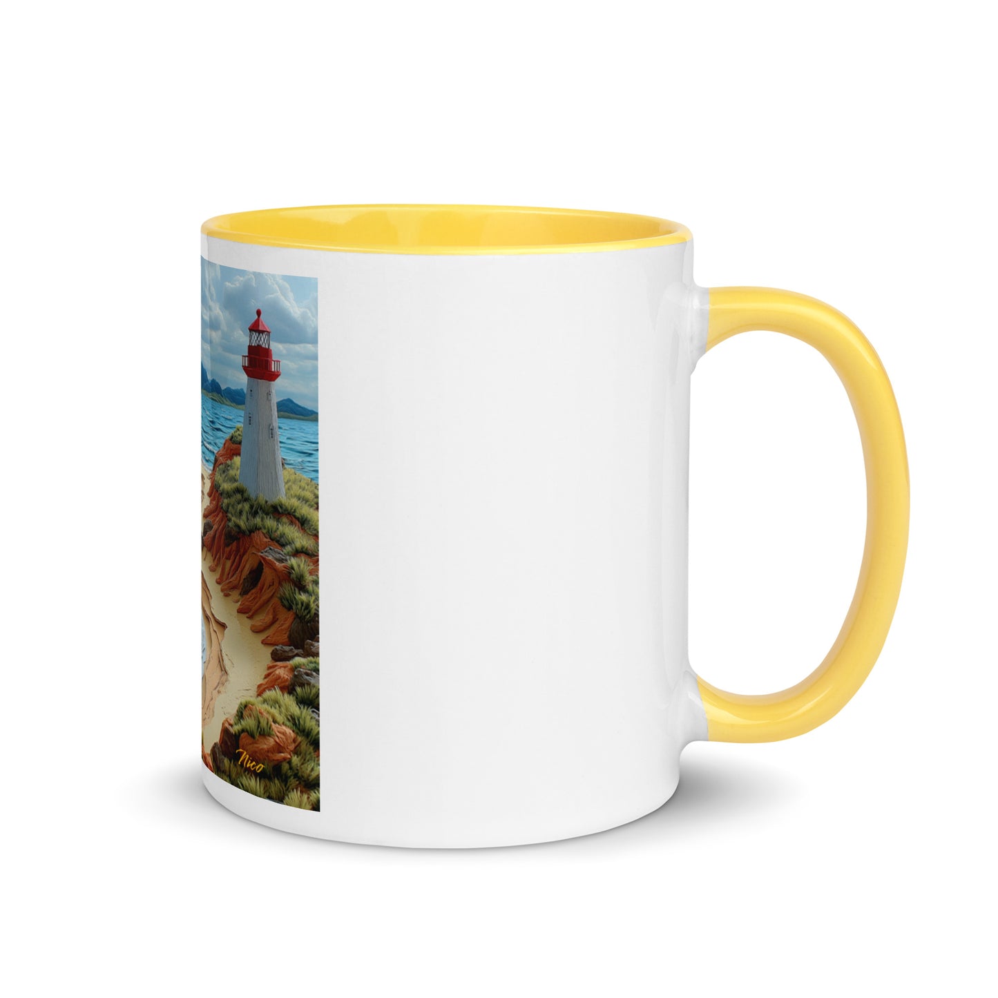 By The Seaside Series Print #4 - Mug with Color Inside