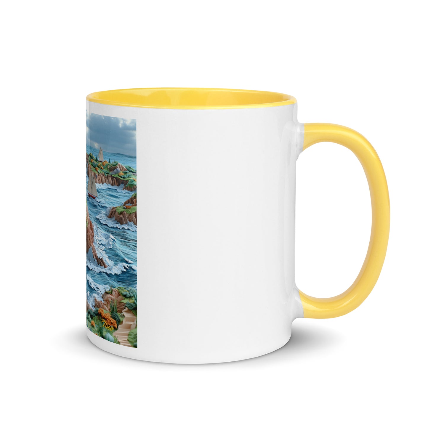 By The Seaside Series Print #6 - Mug with Color Inside