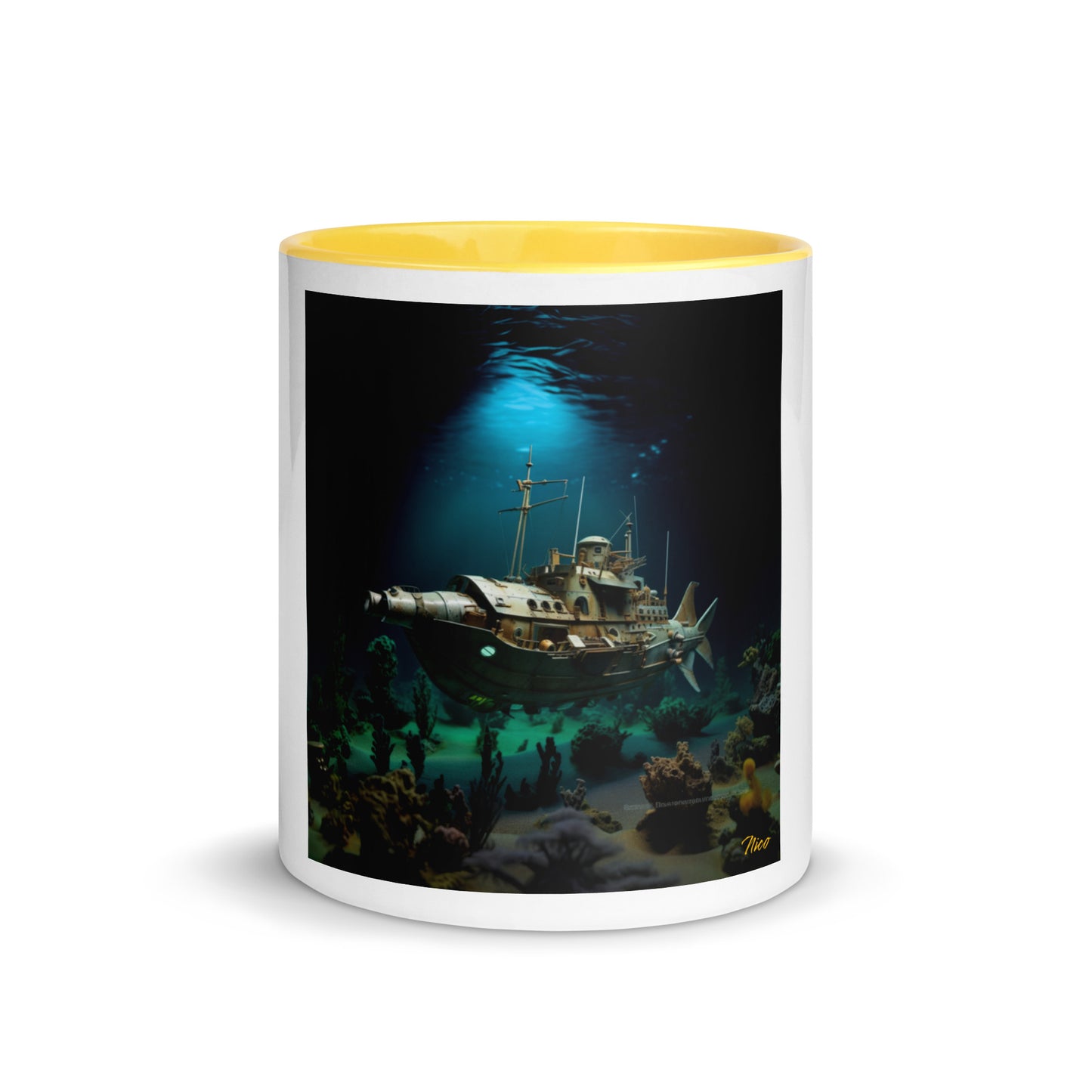 20,000 Leagues Under The Sea Series Print #7 - Mug with Color Inside