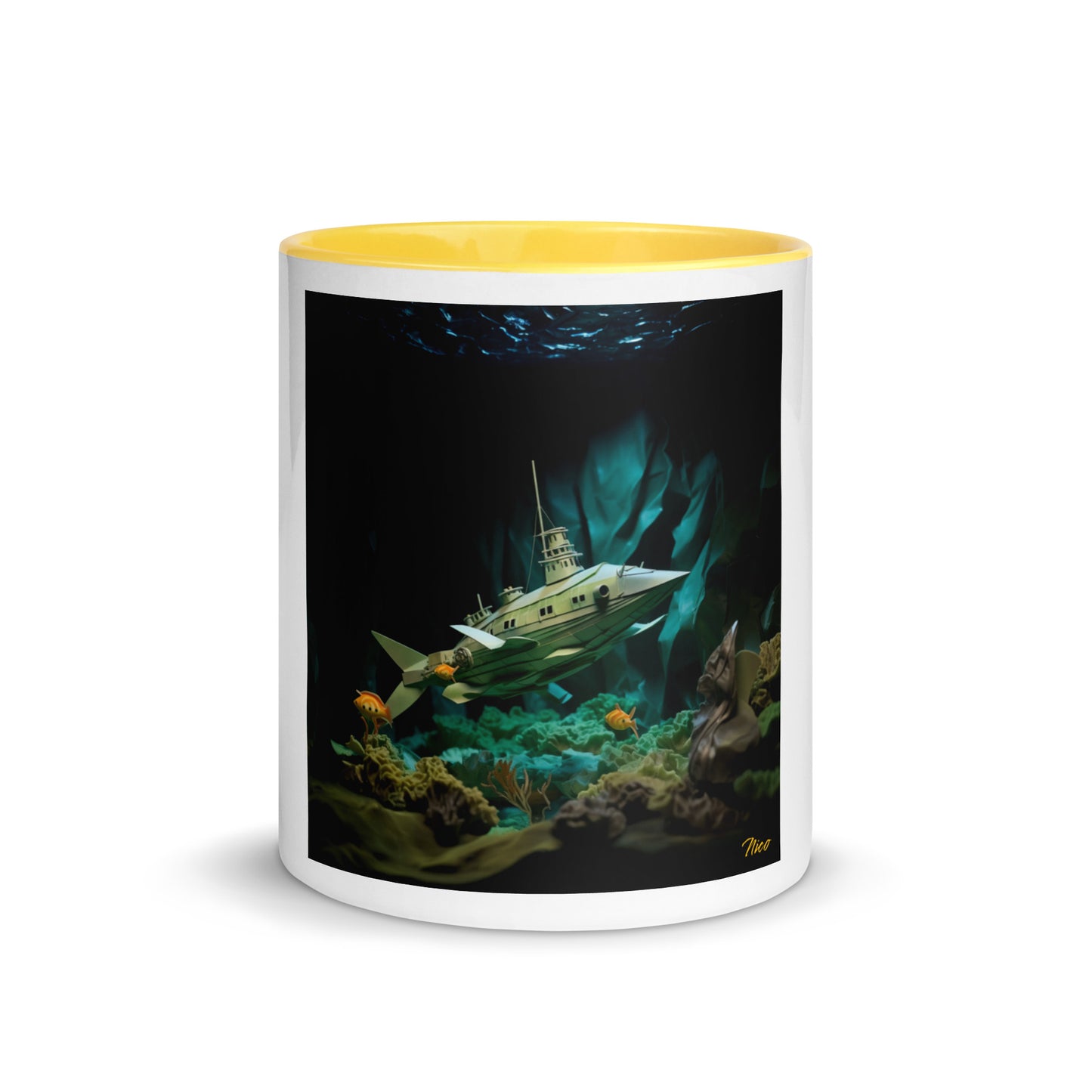 20,000 Leagues Under The Sea Series Print #8 - Mug with Color Inside