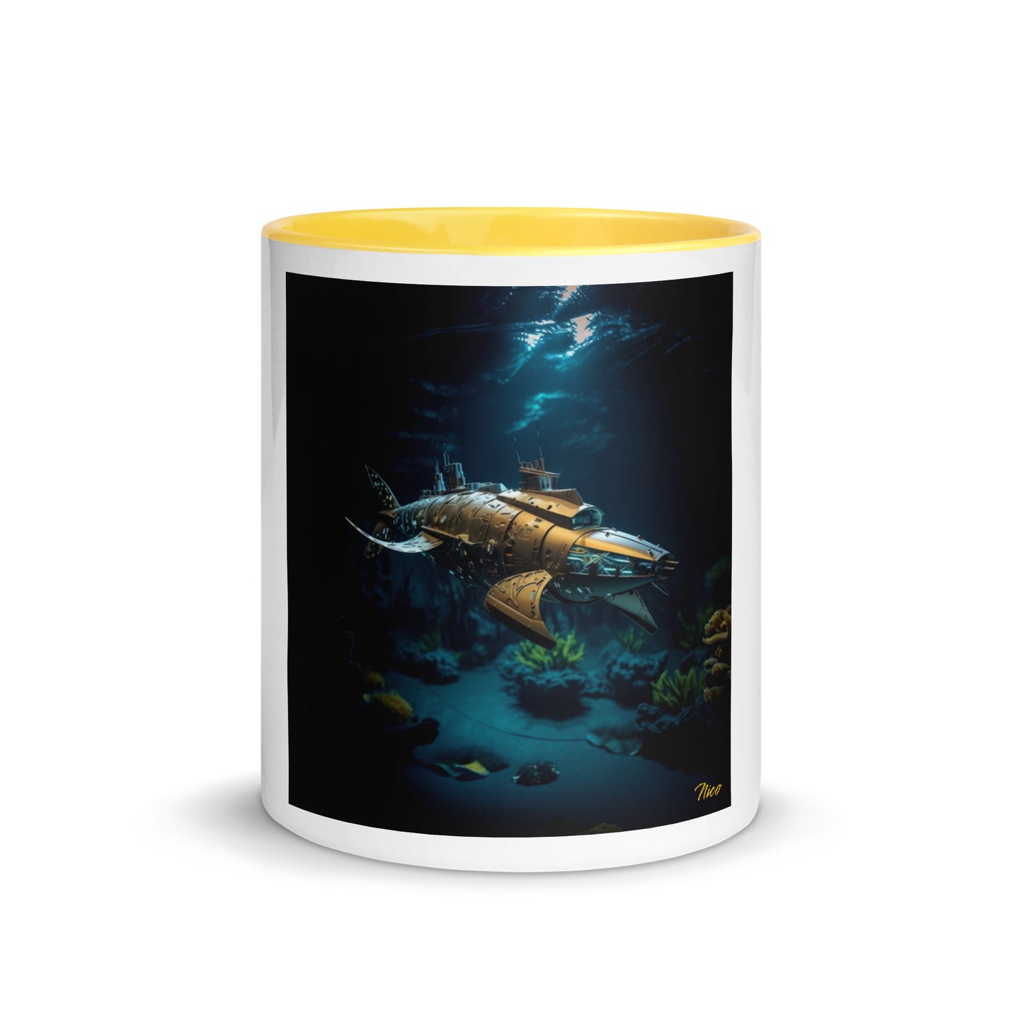 20,000 Leagues Under The Sea Series Print #5 - Mug with Color Inside