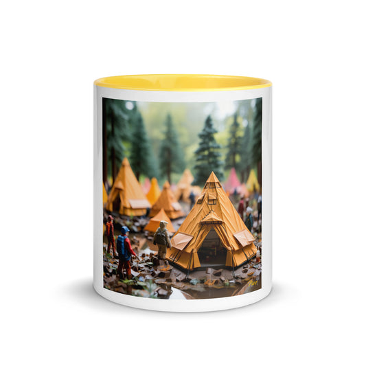 Camping In The Rain Series Print #1 - Mug with Color Inside