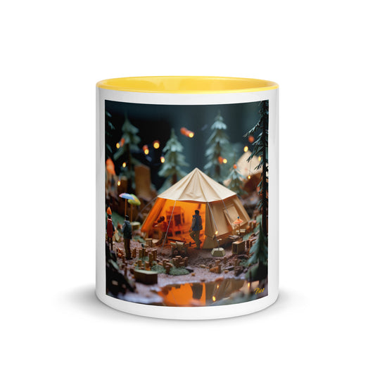 Camping In The Rain Series Print #3 - Mug with Color Inside