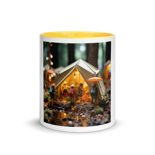 Camping In The Rain Series Print #5 - Mug with Color Inside