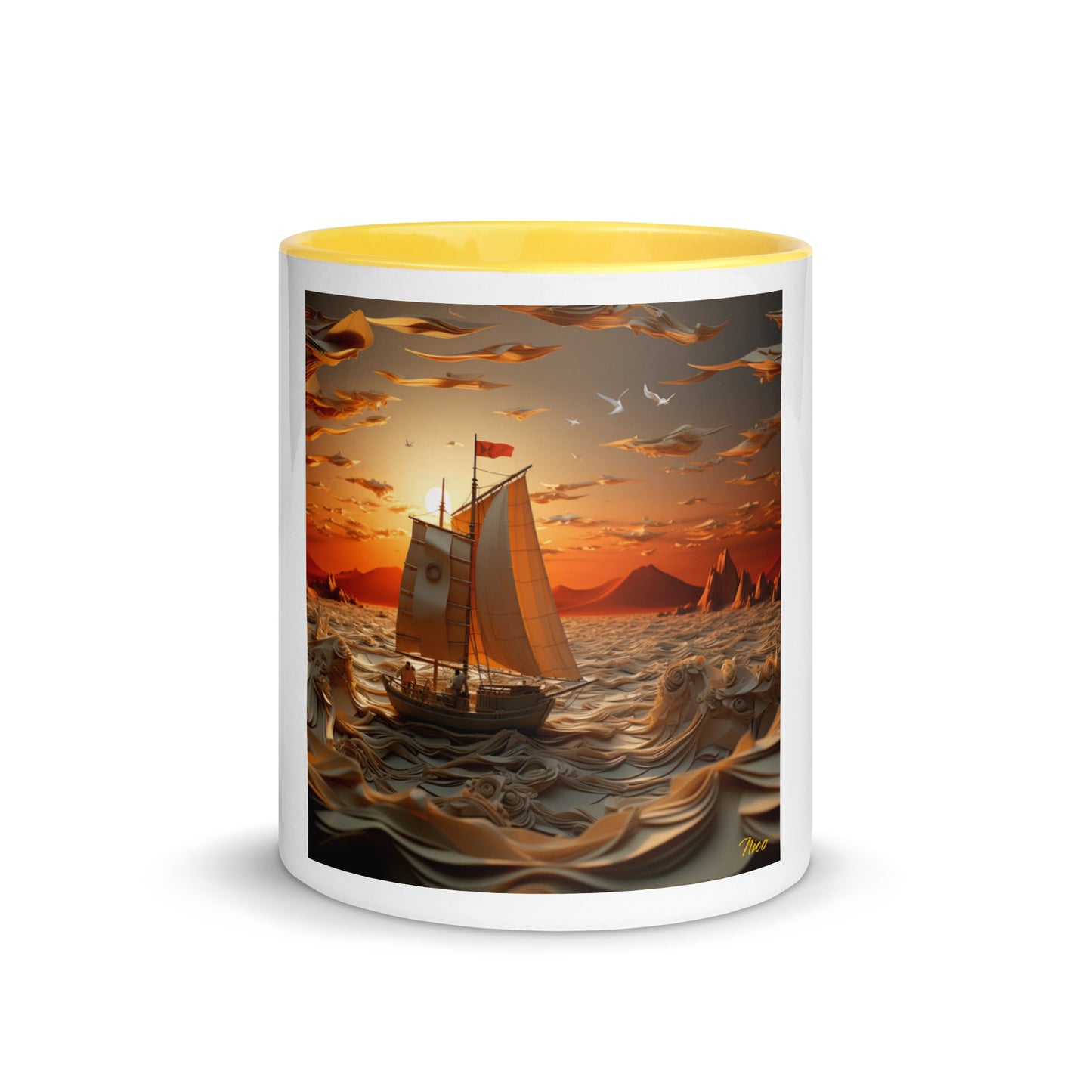 Into The Sunset Series Print #7 - Mug with Color Inside