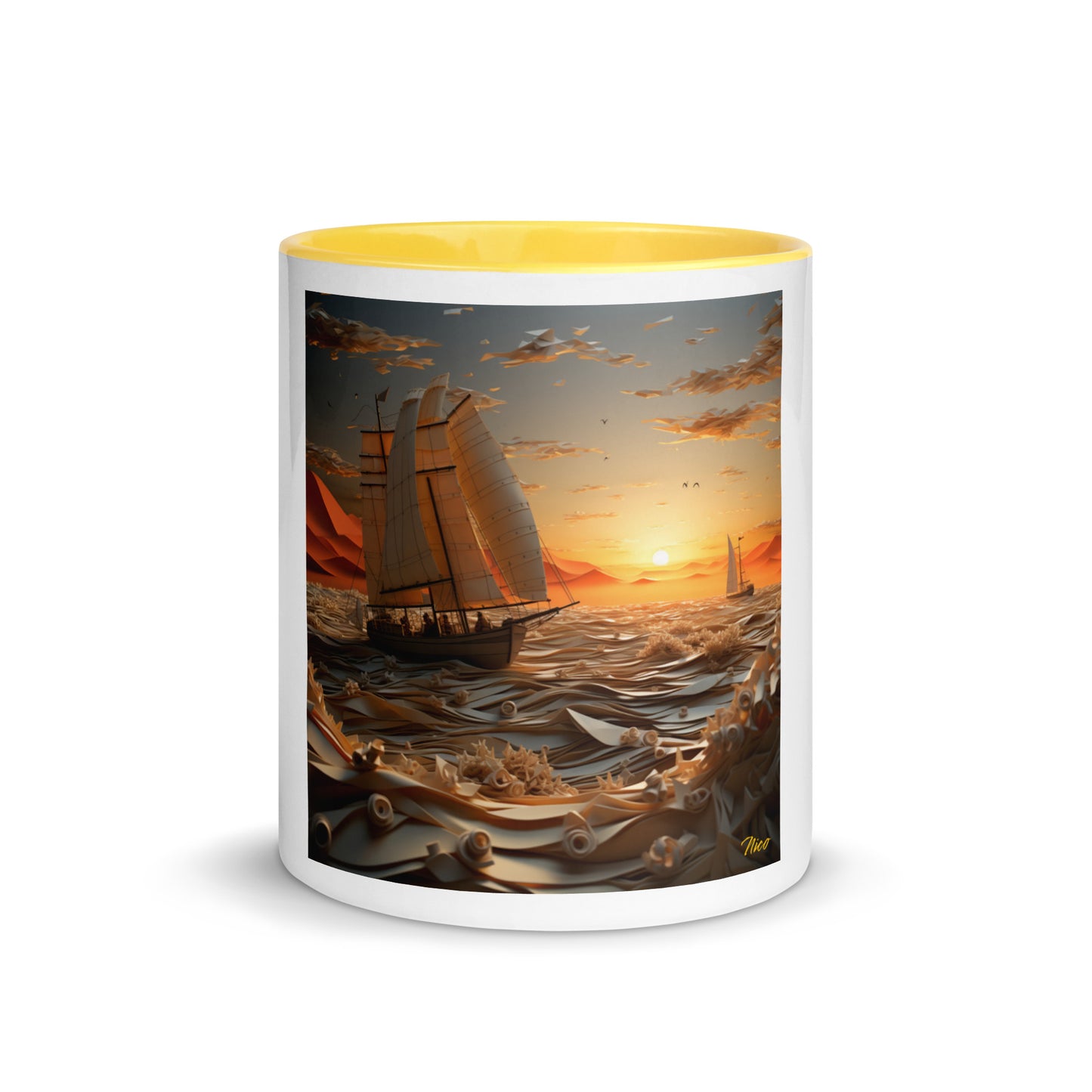 Into The Sunset Series Print #5 - Mug with Color Inside