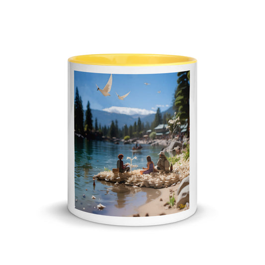 Atop The Mountain Lakeshore Series Print #7 - Mug with Color Inside